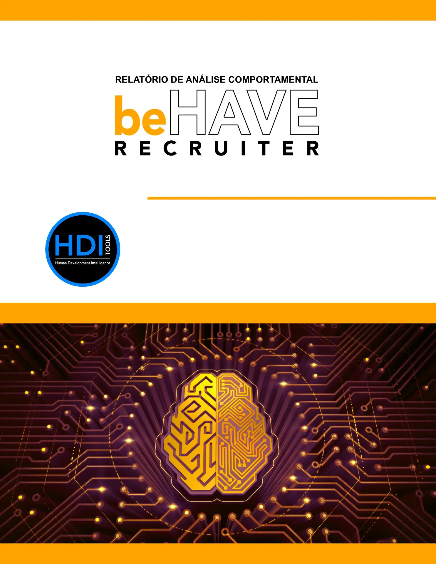 Capa oficial do relatório beHAVE Recruiter